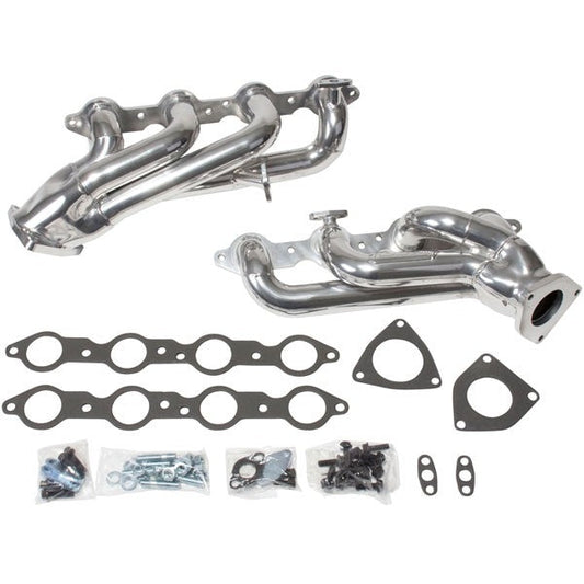 Chevrolet GM Truck SUV 4.8 5.3 1-3/4 Shorty Exhaust Headers Polished Silver Ceramic 99-13