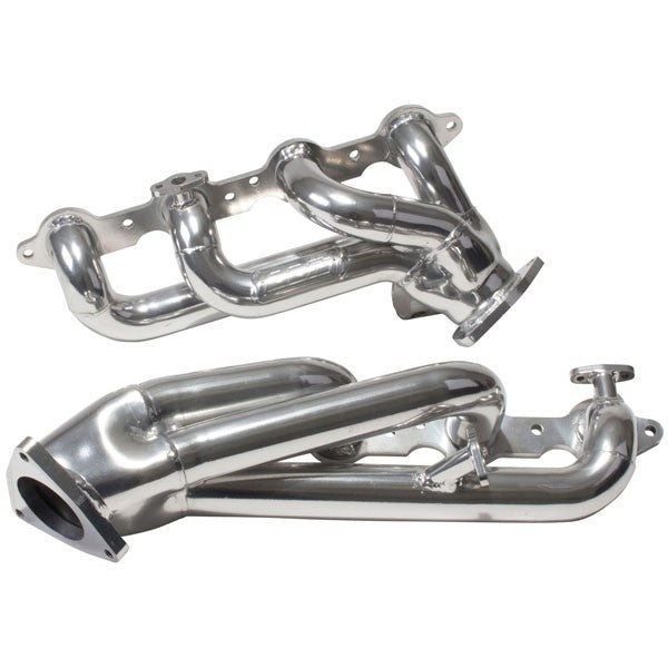 Chevrolet GM Truck SUV 4.8 5.3 1-3/4 Shorty Exhaust Headers Polished Silver Ceramic 99-13