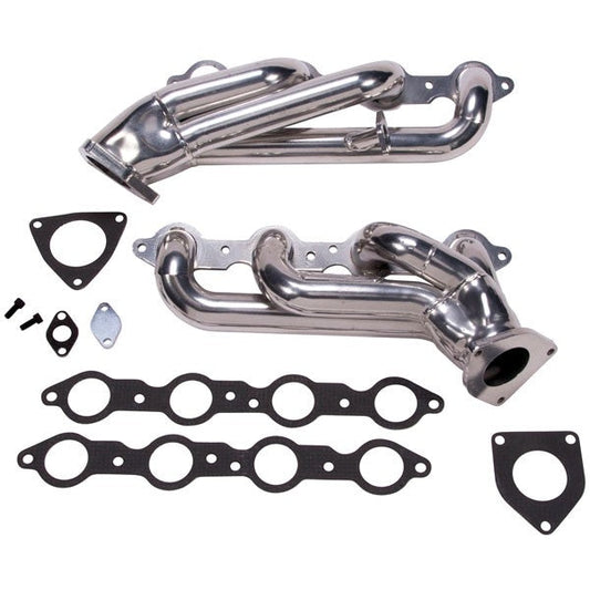 Chevrolet GM Truck SUV 6.0 1-3/4 Shorty Exhaust Headers Polished Silver Ceramic 99-13