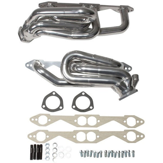 Chevrolet GM Truck SUV 5.0 5.7 1-5/8 Shorty Exhaust Headers Polished Silver Ceramic 96-99