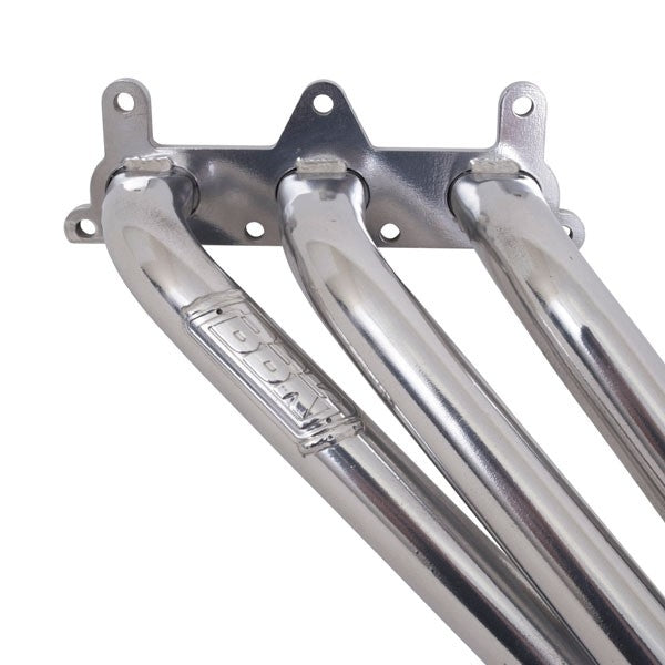 Chevrolet Camaro V6 1-5/8 Long Tube Exhaust Headers With High Flow Cats Polished Silver Ceramic 10-11