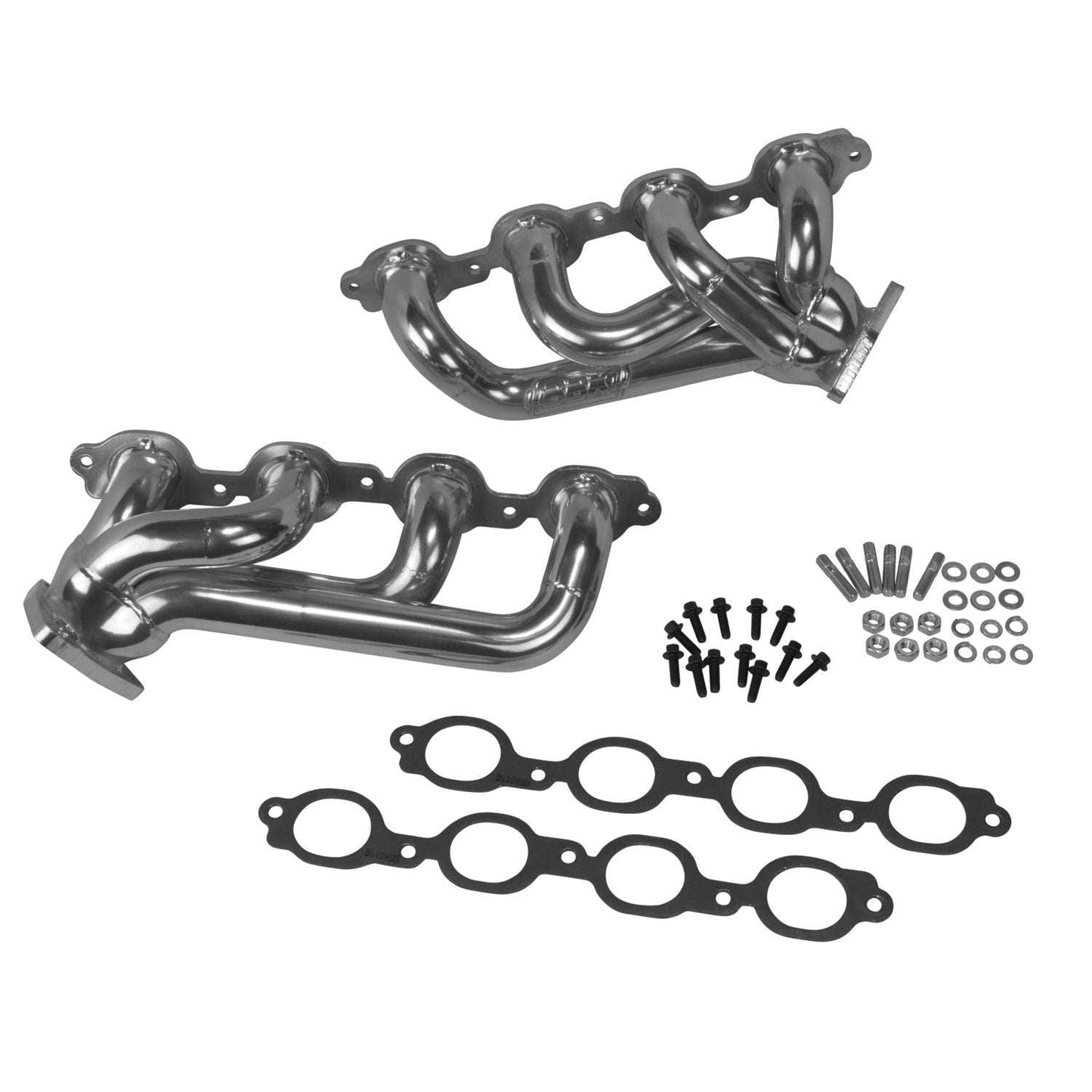 Chevrolet GM Truck 5.3 6.2 1-3/4 Shorty Exhaust Headers Polished Silver Ceramic 14-18