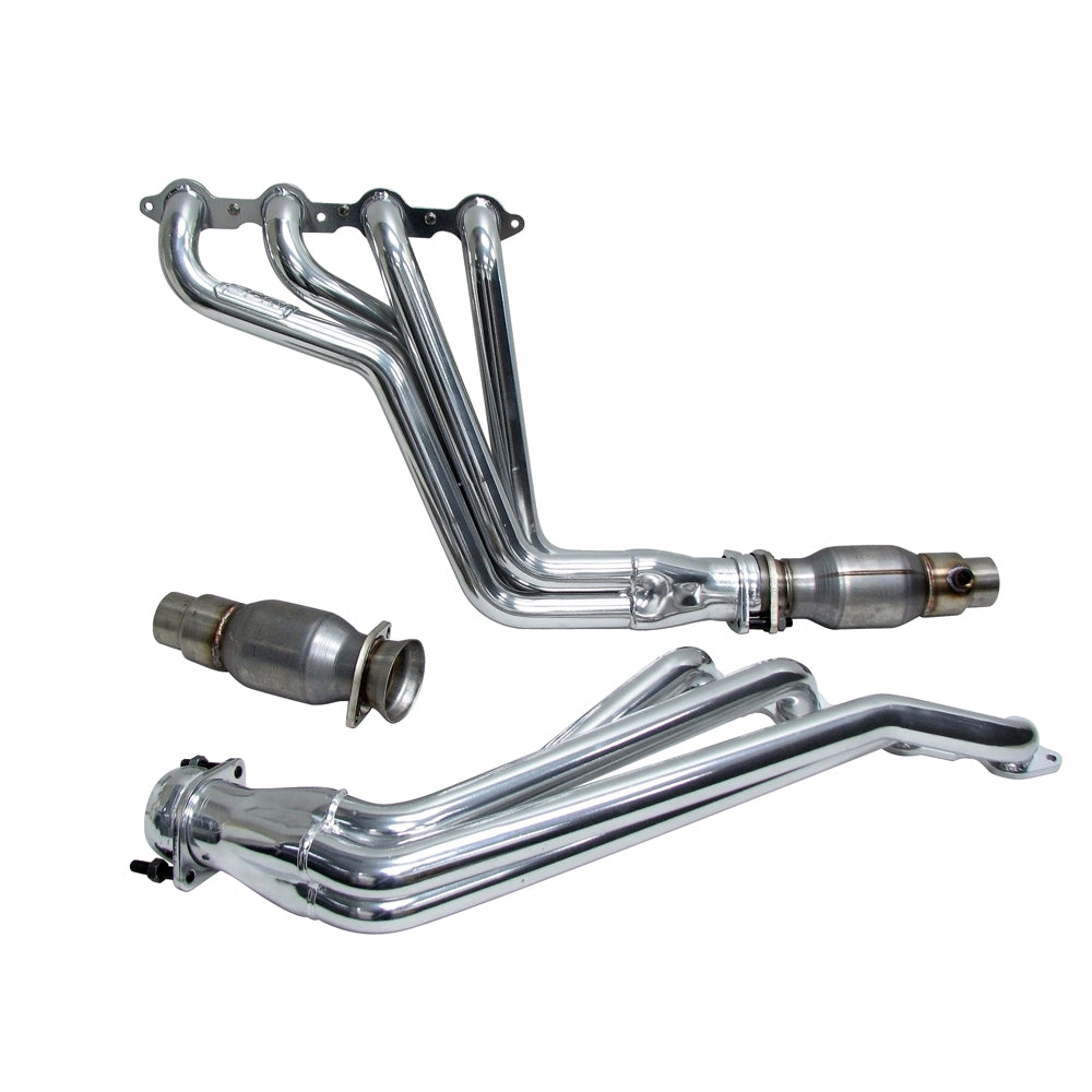 Chevrolet Camaro SS 1-7/8 Long Tube Exhaust Headers With High Flow Cats Polished Silver Ceramic 10-15