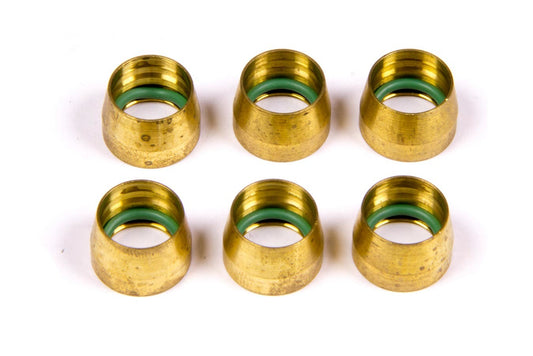 '-8an Replacement A/C Brass Sleeves (6pk)