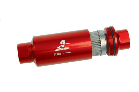 In-Line Fuel Filter with 100 Micron Stainless Steel Element