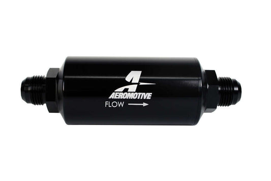 10AN Inline Fuel Filter - 10 Micron - 2 in. OD - Black