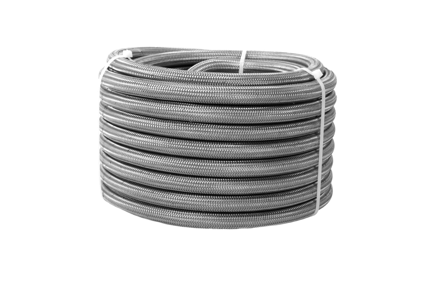 8AN PTFE Braided Hose - Stainless Steel - 20ft