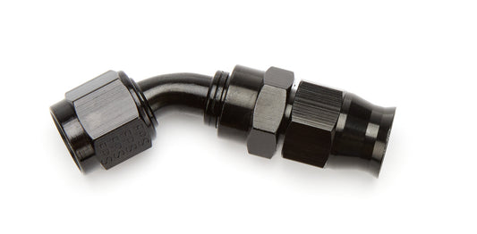 6AN 45-Degree PTFE Hose End - Black Anodized