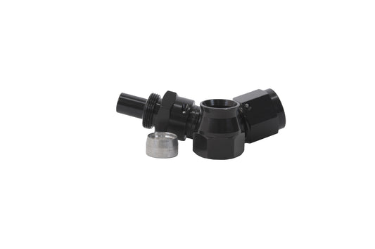 8AN 45-Degree PTFE Hose End - Black