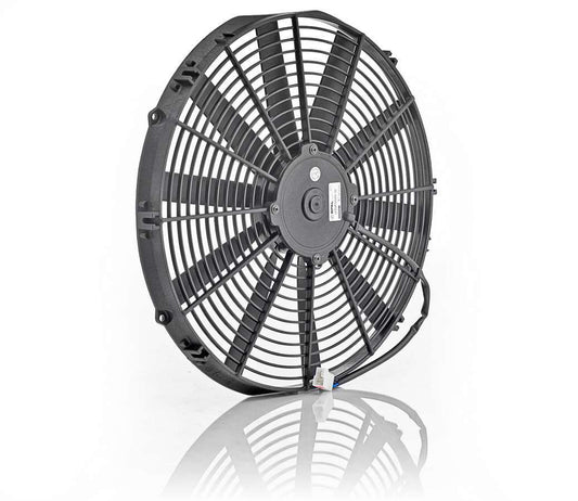 16in Euro Black Thin Lin e Electric Puller Fan