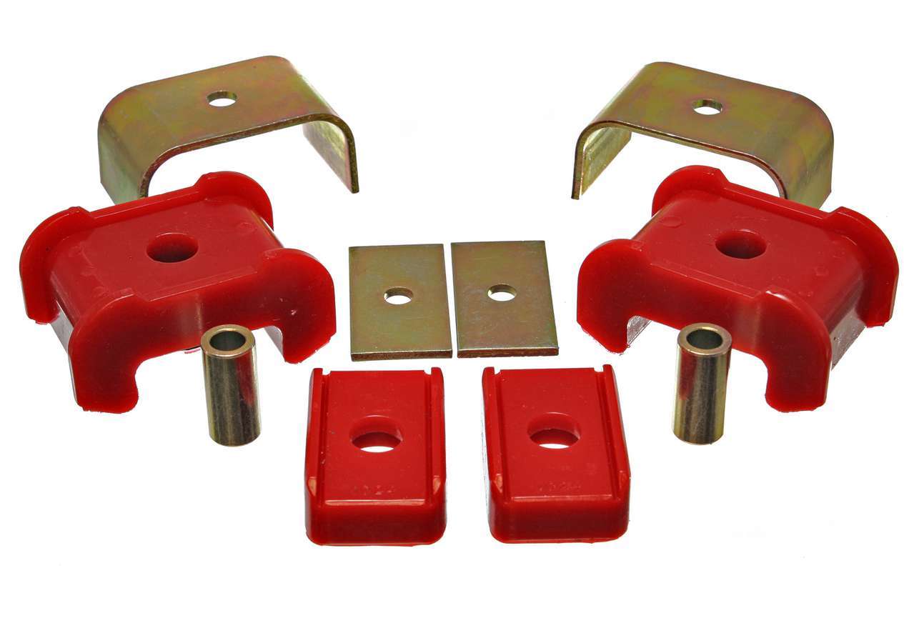 Transmission Mount; Red; Zinc Finish; Performance Polyurethane;