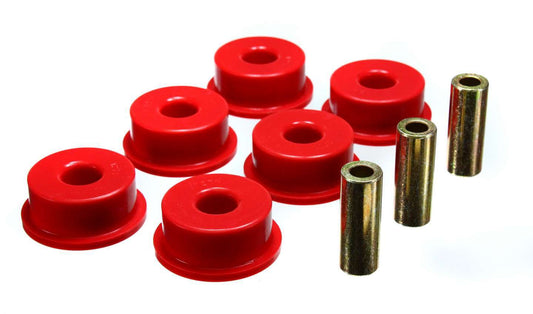 Differential Carrier Bushing Set; Red; Rear; Performance Polyurethane;