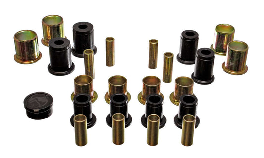 Control Arm Bushing Set; Black; Front; Performance Polyurethane;