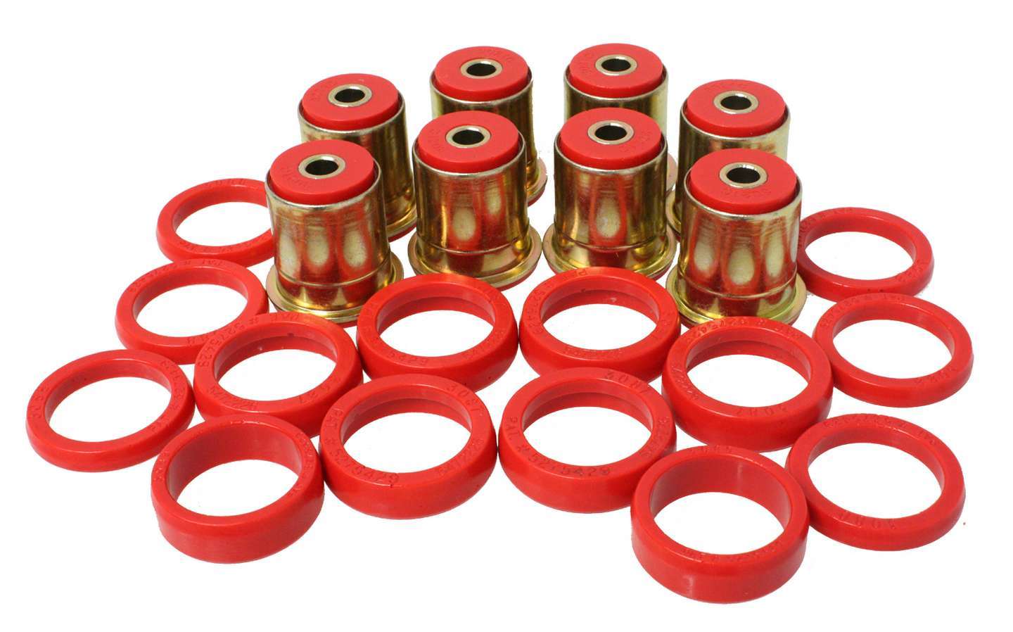 Control Arm Bushing Set; Red; Rear; Performance Polyurethane;