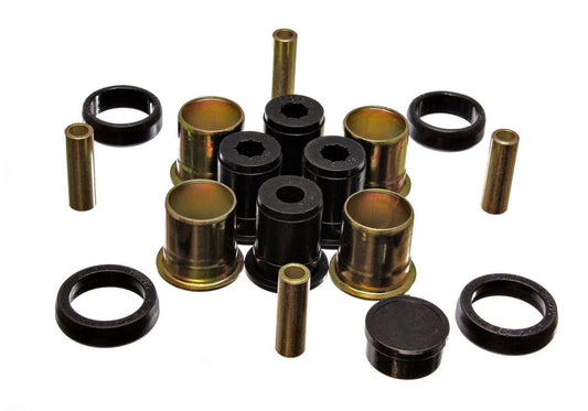 Control Arm Bushing Set; Black; Rear Upper; Performance Polyurethane;