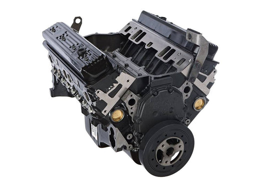 Chevrolet Vortec 350 L31 crate engine with Vortec heads and hydraulic roller camshaft.