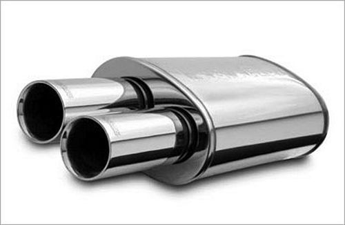 Straight-Through Performance Muffler; 2.25/3.125in. Center/Dual;  5x14x8 Body