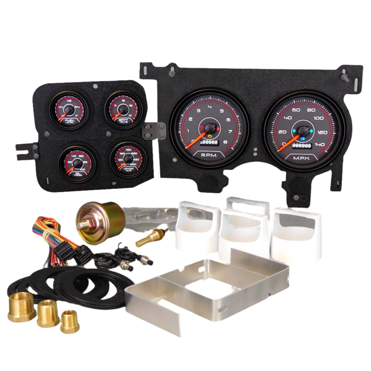 Gauge Kit GM Truck 73-87 F/S CFR Red