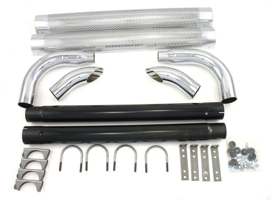 Chrome Side Pipes - 50in - Junk to Road Auto Parts