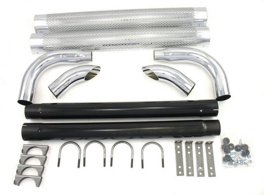 Chrome Side Pipes - 60in - Junk to Road Auto Parts