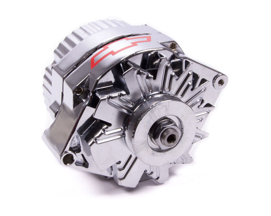 Alternator; 100 AMP; GM 1 Wire Style; GM Bowtie Logo; Chrome Finish; 100% New