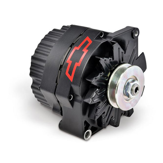 Alternator; 100 AMP; GM 1-Wire Style; Red Bowtie Logo; Black Crinkle; 100% New