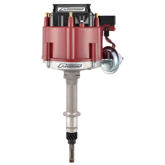 HEI Distributor; Street/Strip; Built-In Coil; Red Cap; For Chevy Inline 6 Engine