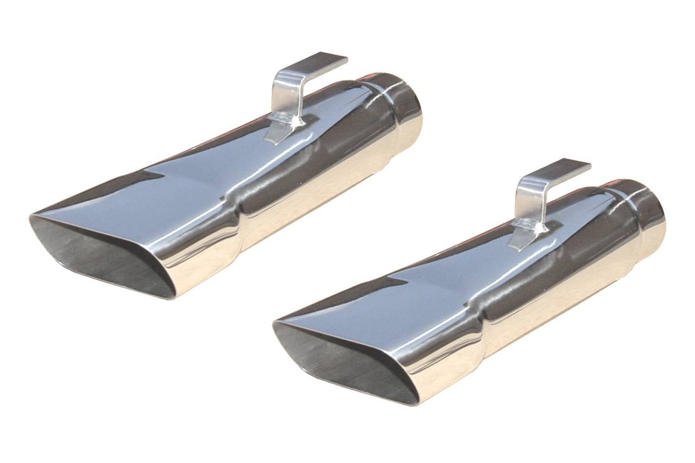 Exhaust Tips Slip Fit 2.5in Rectangle Slant