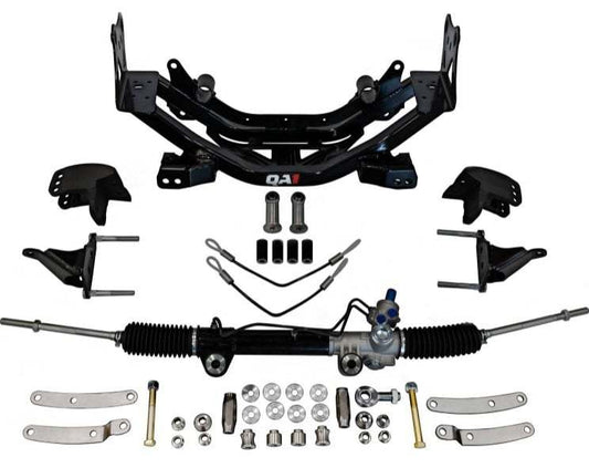 QA1 52624 Front Suspension Retrofit Kit for 1963-72 Chevy C10 – Complete Crossmember, Steering Rack, and Brackets