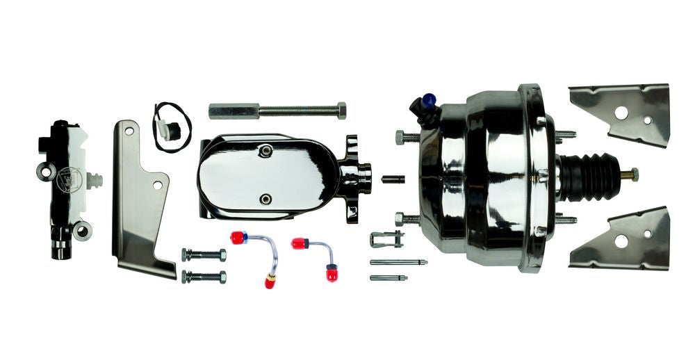 Chrome 8in Dual Booster and Master Cylinder