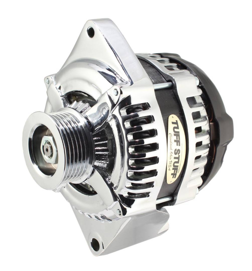 225 MAX AMP Alternator 6 Groove 1 Wire Chrome