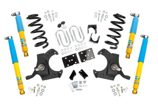 UMI Performance 6400-1 Lowering Kit for 1973-87 Chevy C10 – 4.5" Front / 6" Rear Drop, Complete Coil Springs & Spindles