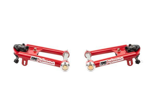 UMI Performance 6433-R Street Performance Upper Control Arms for 1973-87 Chevy C10 – Tubular Steel, Red Powder Coat Finish