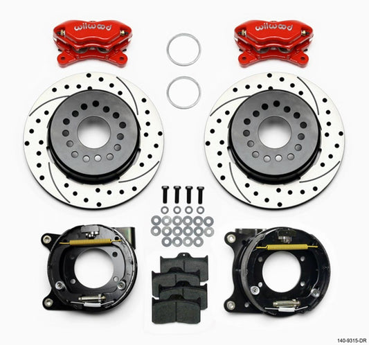 Brake Kit Rear GM 12 Bolt Drilled Red